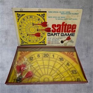 Cadaco Saftee Dart‎ Game 1972 Vintage Velcro No Points New/Sealed USA